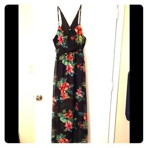 Tropical Floral Maxi Dress